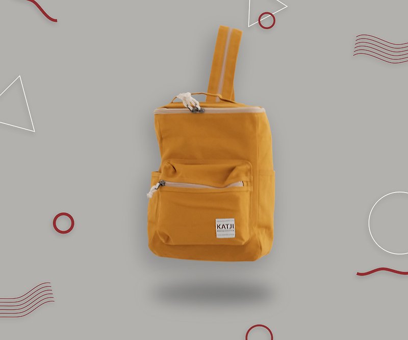 水桶方形帆布包 : 蜂蜜黃色 - 背囊/背包 - 其他材質 黃色