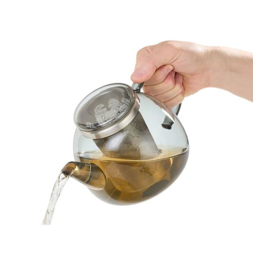 303好食好物 【303select】AdHoc德國 | 晶燦造型耐熱玻璃茶壺 1.2L 附濾茶器