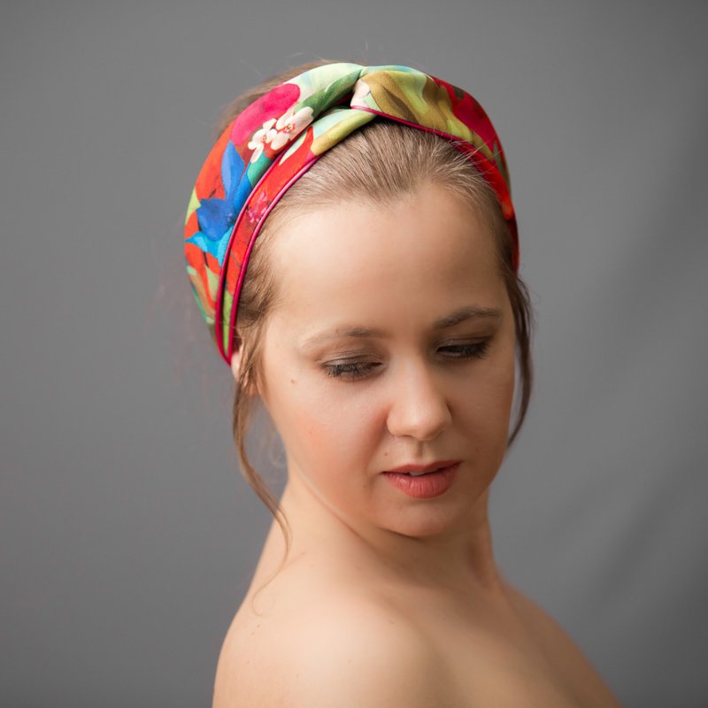 Gucci style headband, turban headband, bandeau head scarf for women, headwrap - 髮箍/髮帶 - 其他材質 多色
