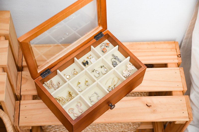 [Ash Wood Simple Jewelry Box] Jewelry Box Jewelry Storage Box Jewelry Storage Box Wooden Storage Box - Storage - Wood 