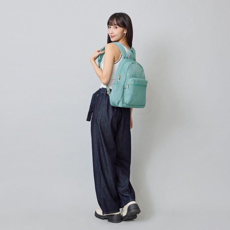 後背包-沐晨壓紋防潑水後背包-6608-37-多色任選 - 後背包/背包/書包 - 尼龍 藍色