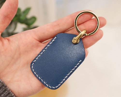 Magnetic buckle chip leather case key ring (can be purchased with printing)  - Shop kulukustudio Keychains - Pinkoi