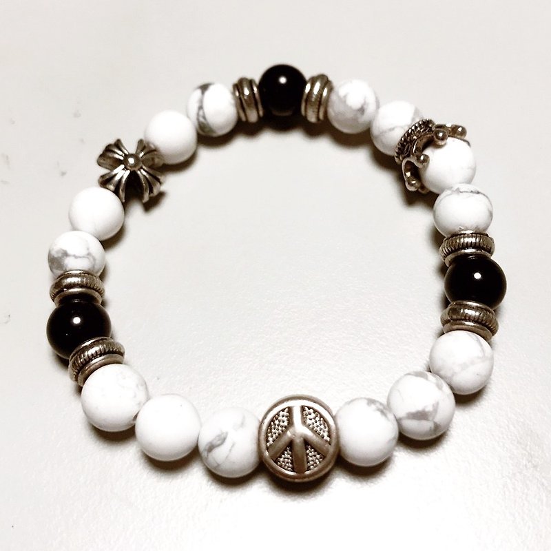 Hot selling marble (large) custom bracelet marble obsidian ore attracts popular good luck couples - Bracelets - Semi-Precious Stones 