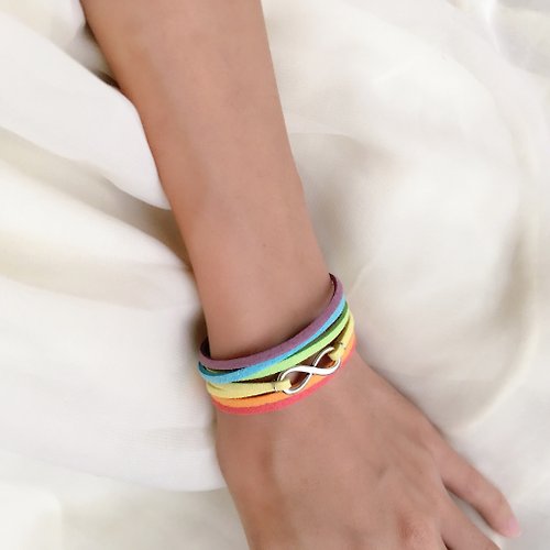 Anne Handmade Bracelets 安妮手作飾品 彩虹手環 系列 永恆 手工製作 簡約個性 編織手環-永恒彩虹