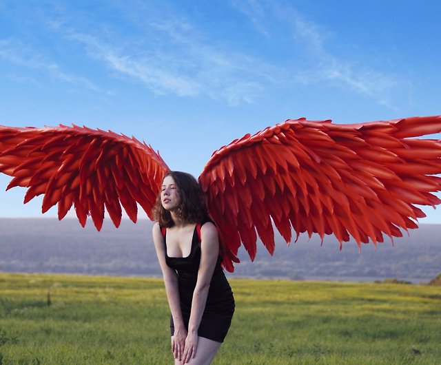 Large bendable Red Devil wings/Cosplay Costume/photo props/Phoenix fire  wings - Shop LuxuryWingsCosplay Other - Pinkoi