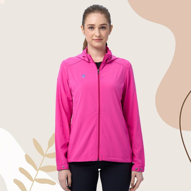 [Wildland Wilderness] Elastic environmental protection yarn anti-UV mountain travel jacket female 0B11901-09 Peach - เสื้อแจ็คเก็ต - เส้นใยสังเคราะห์ สึชมพู