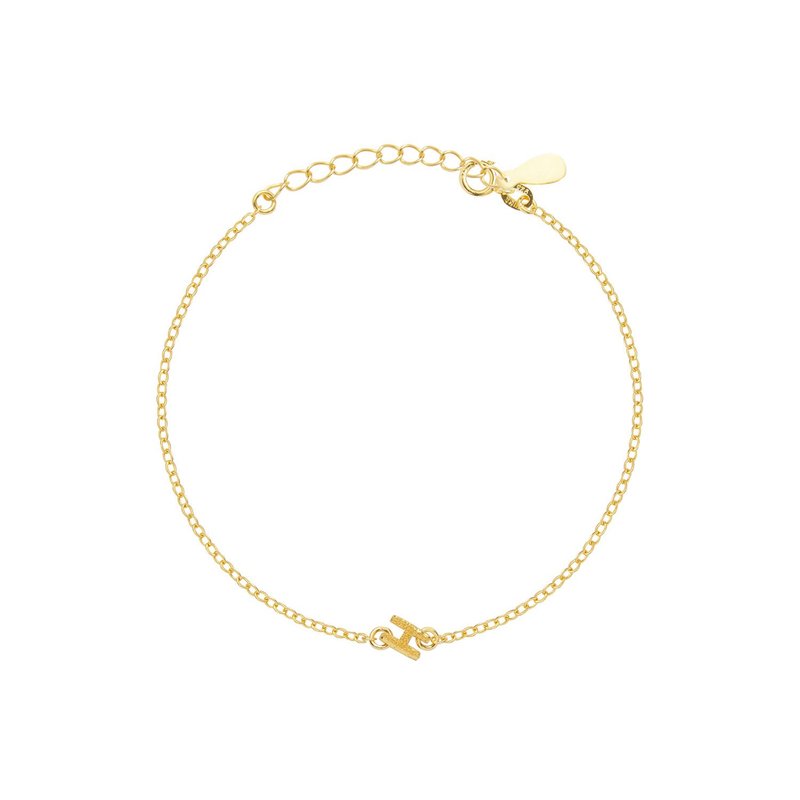 Treasure Chest 9999 Gold Gold Jewelry Pure Gold Letter H Bracelet Bracelet Fashion Popular - Bracelets - 24K Gold Gold