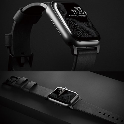 SW 智慧3C週邊生活館 【美國NOMAD】 Apple Watch專用質樸黑皮革錶帶-摩登黑42/44/45mm