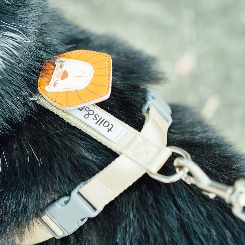 Tail and I】 exclusive accessories forest animals series lion / orange - Collars & Leashes - Other Materials Orange