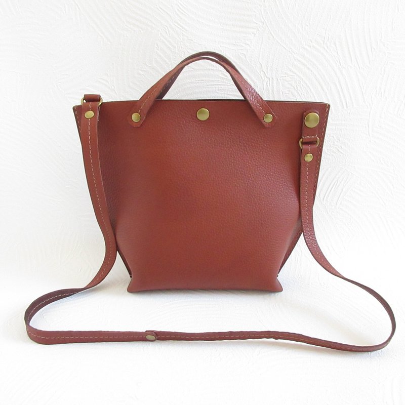 Casual Carry, Cowhide, 2-Way Shoulder Bag, Brown, Shrink Leather, 0141 - กระเป๋าแมสเซนเจอร์ - หนังแท้ สีนำ้ตาล