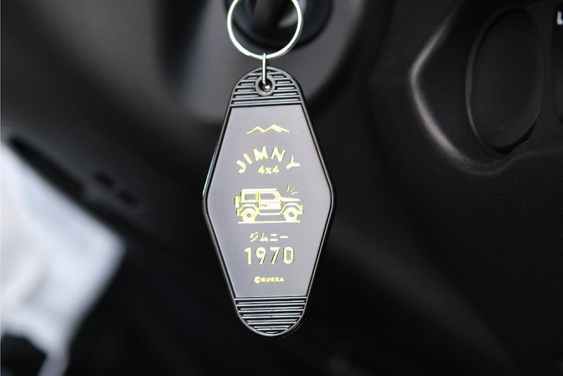 Motel keychain復古汽車旅館鑰匙牌 - Jimny插圖 情 - 鑰匙圈/鎖匙扣 - 塑膠 
