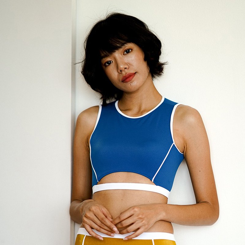 Primary tank top – 藍色 / 泳裝 (分開售賣) 028BLUE - 女泳衣/比基尼 - 尼龍 藍色