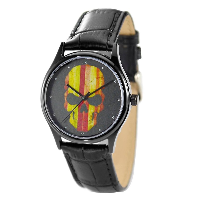 スカル（レインボー）ウォッチ世界中で送料無料 - 腕時計 ユニセックス - ステンレススチール ブラック