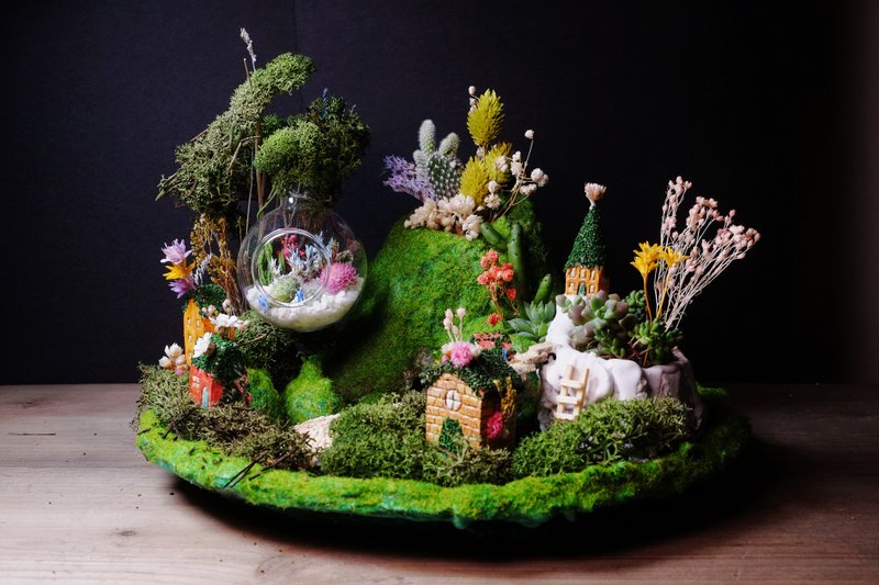 打造微縮山城 水泥創作  多肉盆栽 微景花藝課程 - 植栽/花藝 - 水泥 