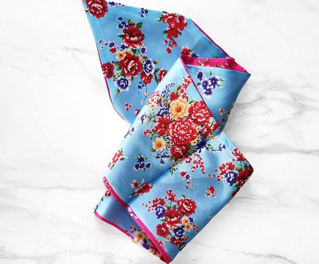 未使用品】Tiffany & Co. 花柄シルクスカーフ - メルカリ