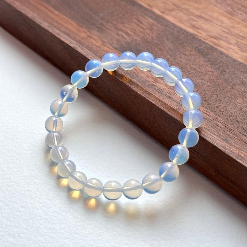 [Libra Scorpio|October] Opal pure bead bracelet attracts wealth, love, and Cupid - สร้อยข้อมือ - เครื่องประดับพลอย ขาว