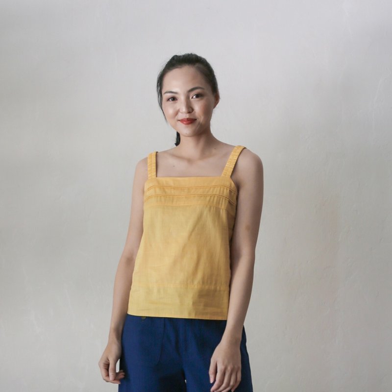 The Age Of Innocence Pleated Strape Top - เสื้อผู้หญิง - วัสดุอื่นๆ หลากหลายสี