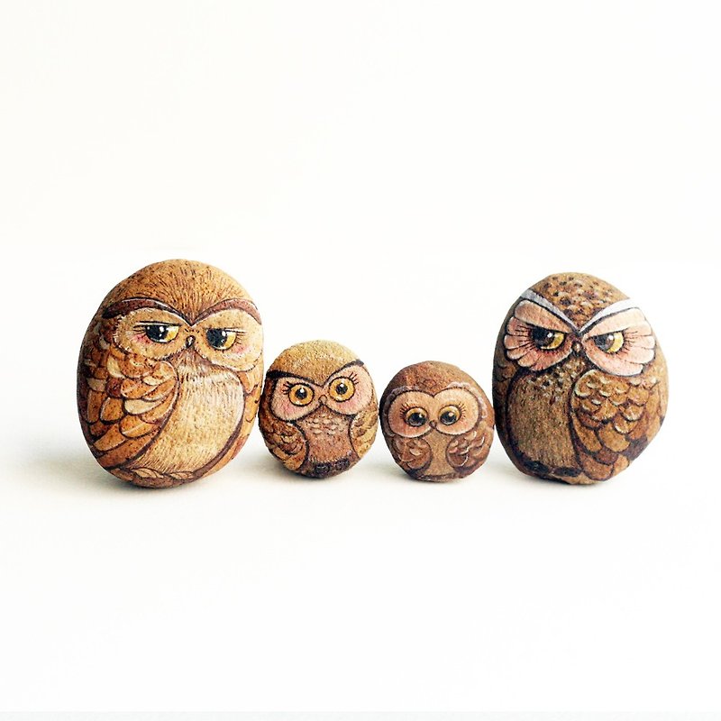 Owl family. - อื่นๆ - หิน สีนำ้ตาล
