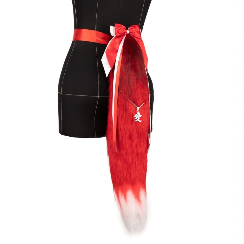 OOAK Chinese Fox Tail Red - 其他 - 其他人造纖維 紅色