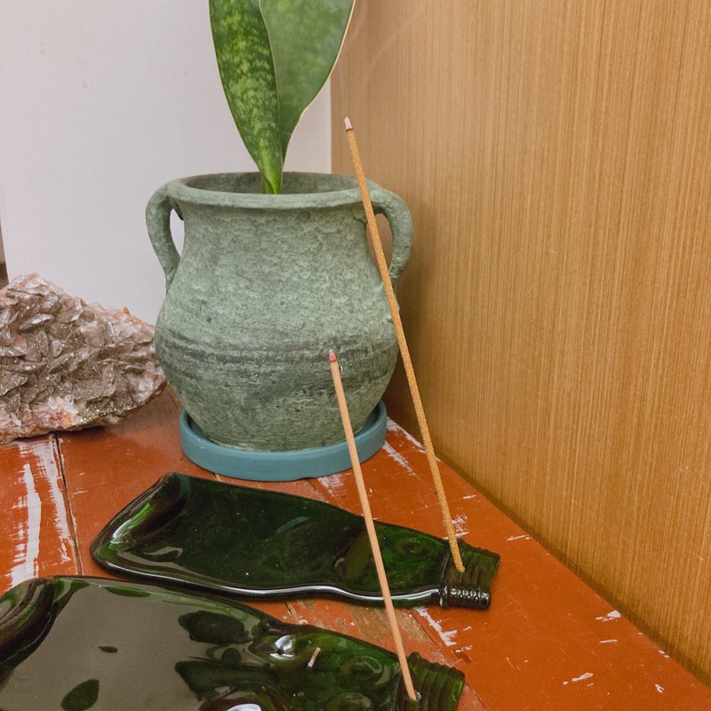 小熊彈珠汽水線香插座 香座 線香盤 - 香氛蠟燭/燭台 - 玻璃 