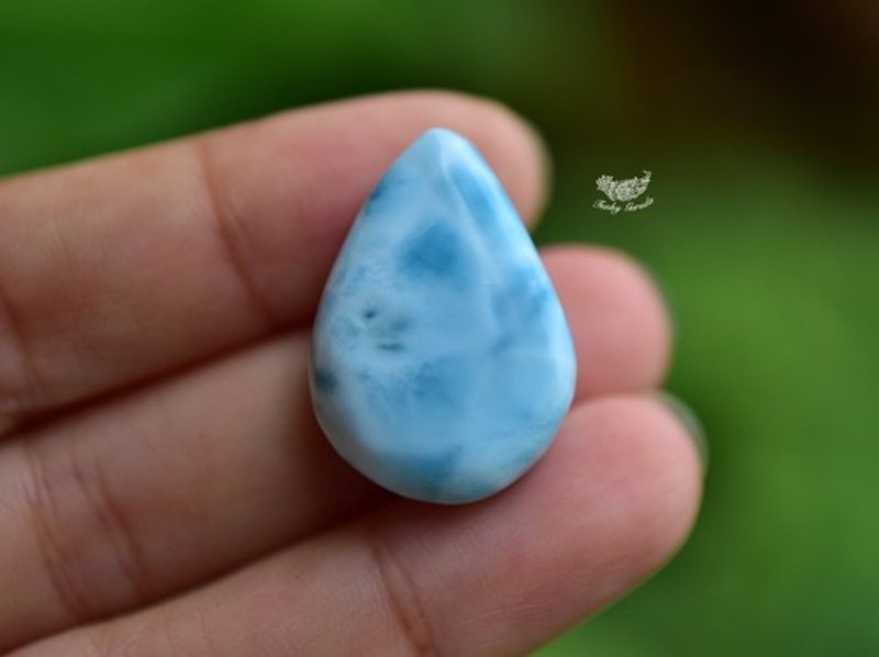 Tear Drop Larimar Loose S564 - งานโลหะ/เครื่องประดับ - เครื่องเพชรพลอย สีน้ำเงิน