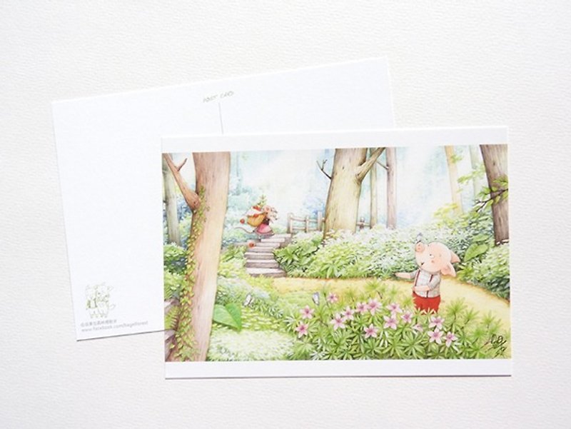 Bagels illustration postcard - morning encounter - Cards & Postcards - Paper Green