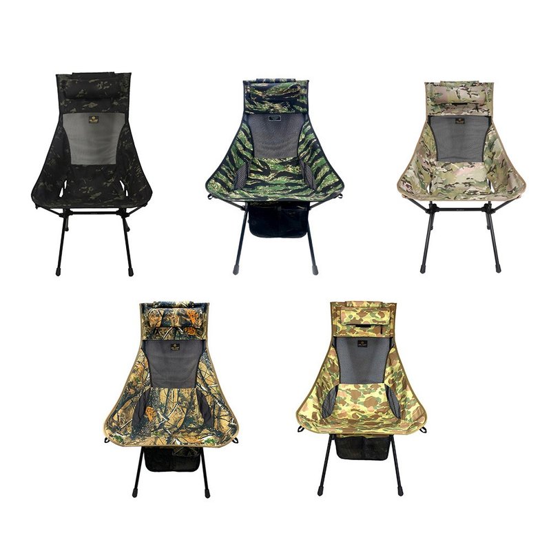 【OWL CAMP】高背椅 迷彩系列 (共5色) - 露營用品 - 其他材質 多色