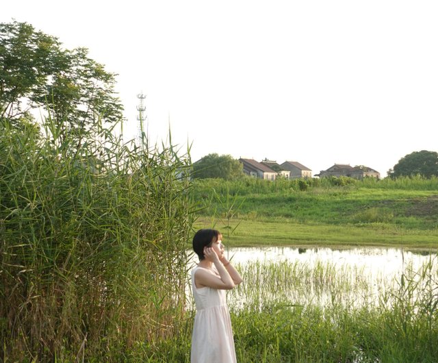 通気性のある生地 | リネン先染めドレス - ショップ kuukikukan