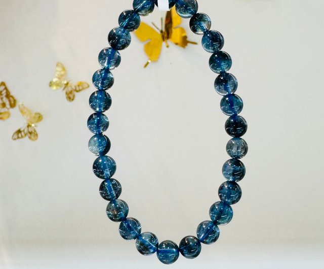 天然デビルアクアマリン 6mm9.97g メタリック光沢 瞑想