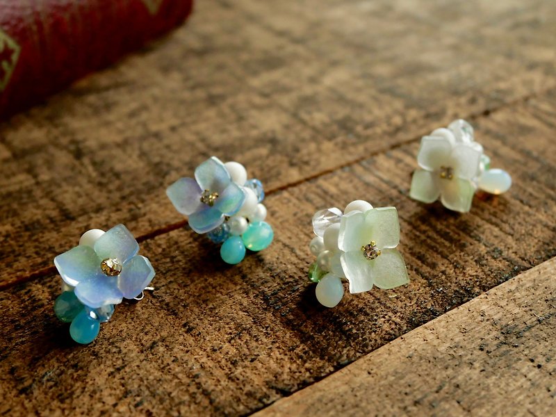 Hydrangea earrings - Earrings & Clip-ons - Glass 