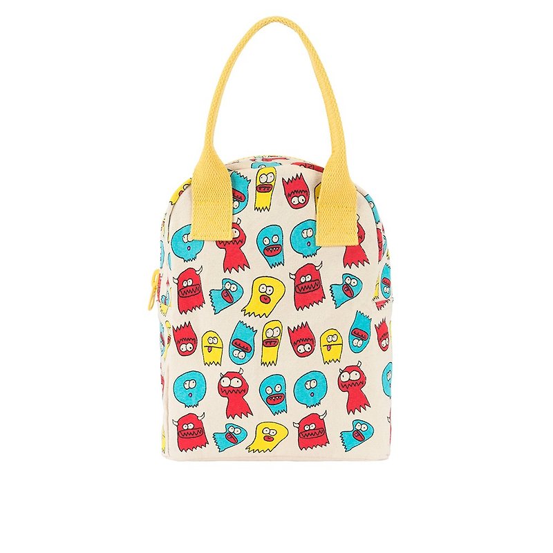[Canada Fluf Organic Cotton] Zipper Handbag--(Little Naughty) Gift Boy Gift - กระเป๋าถือ - ผ้าฝ้าย/ผ้าลินิน หลากหลายสี