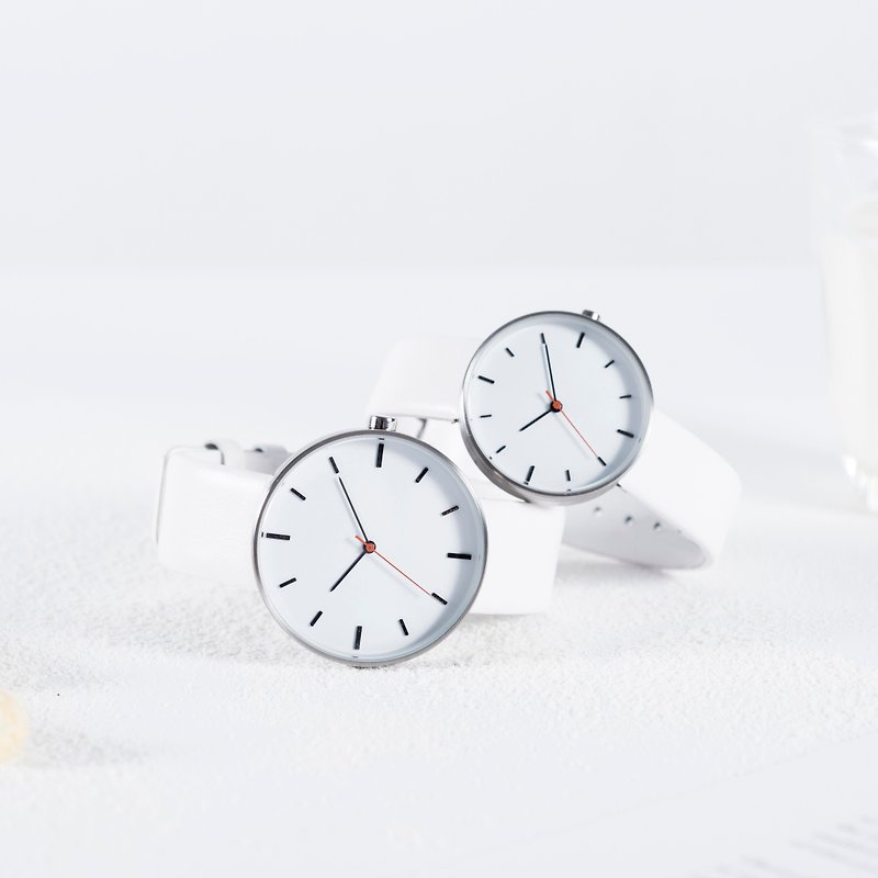 Minimal Watches : Cafe' Collection Vol.02 - Milkshake - นาฬิกาผู้หญิง - หนังแท้ ขาว