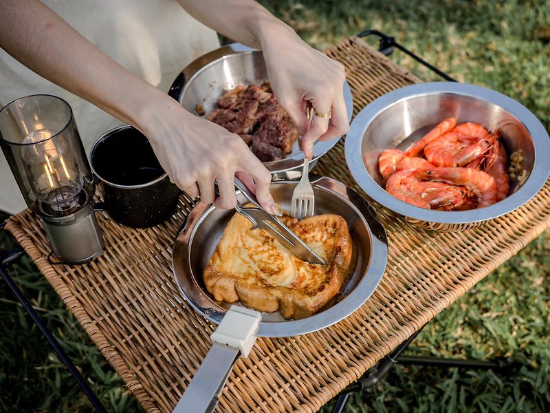 【Camping Together Group】MakEat PAN Cooking Pot- Stainless Steel Color/Pre-Order - เครื่องครัว - สแตนเลส สีเงิน
