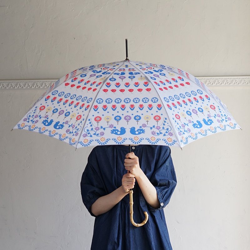 Bamboo handle umbrella,It can be used both in sunny and rainy weather,Parasol - ร่ม - วัสดุกันนำ้ หลากหลายสี