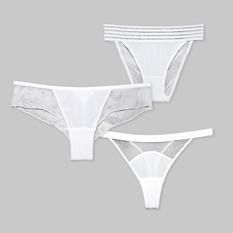 【Pinkoi 線下活動預購商品】ornoir.co 純白色 White 內褲組合 - 女內衣褲 - 聚酯纖維 白色