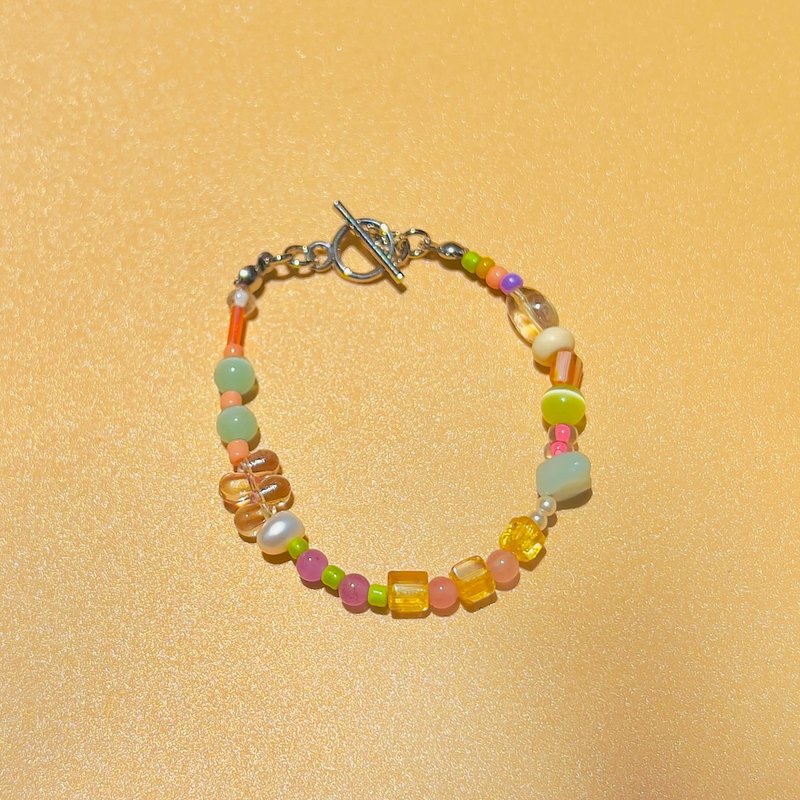 Bracelet Penelope • Handmade Bracelet Beach Bohemian Colorful Fun Beaded Jewelry - 手鍊/手環 - 不鏽鋼 多色