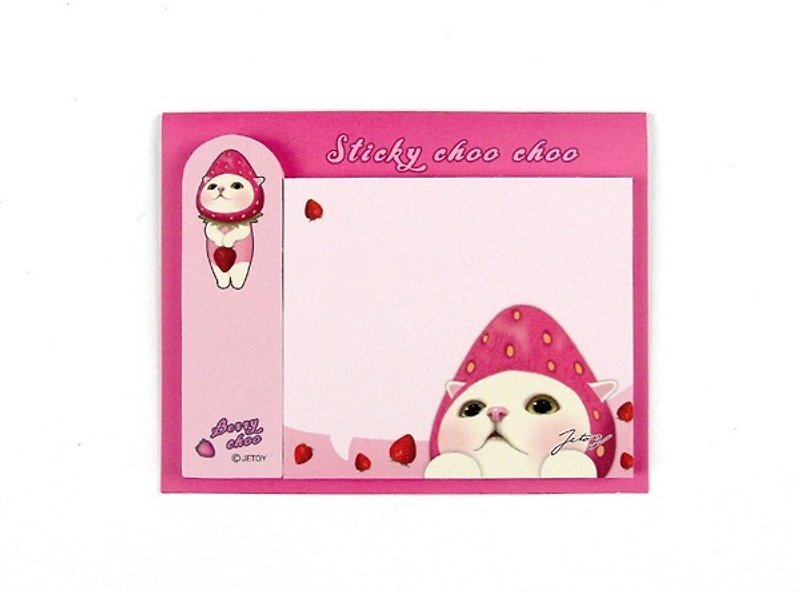 JETOY, sweet cat self adhesive sticky book _Berry choo J1711302 - Sticky Notes & Notepads - Paper Purple