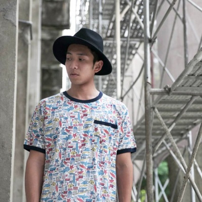 Made in Tokyo - marineland Tee (Made in Japan) - Men's T-Shirts & Tops - Cotton & Hemp Multicolor