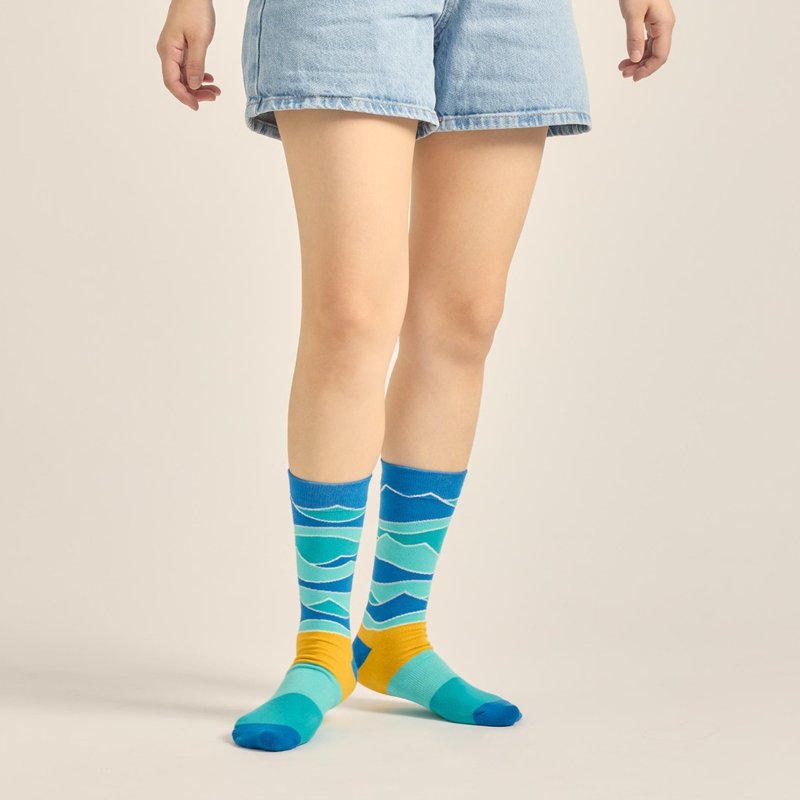 Wave Cotton Tube Socks∣High Quality Combed Cotton∣Original Socks∣Same Edition for Men and Women - ถุงเท้า - ผ้าฝ้าย/ผ้าลินิน 