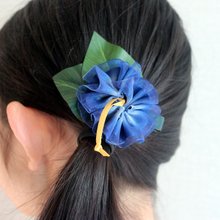 ハイビスカス・ヘアゴム ブルー フラダンスに浴衣にウクレレ発表