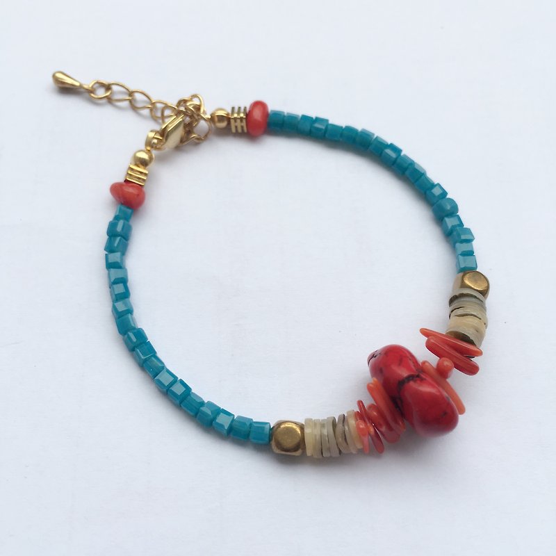 Coral Stone series -Aquarius - Bracelets - Other Materials Multicolor