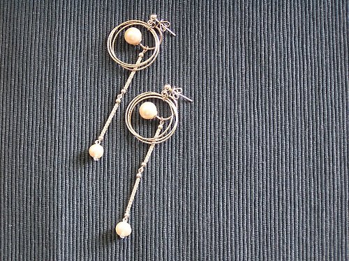 irisjjewellery 自家設計100%手工製925純銀淡水珍珠耳環