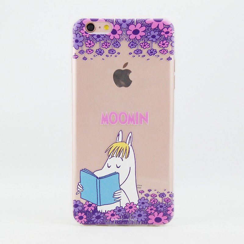 Moomin 噜噜 Mi authorized-TPU mobile phone case [Flower can be children] - Phone Cases - Silicone Pink