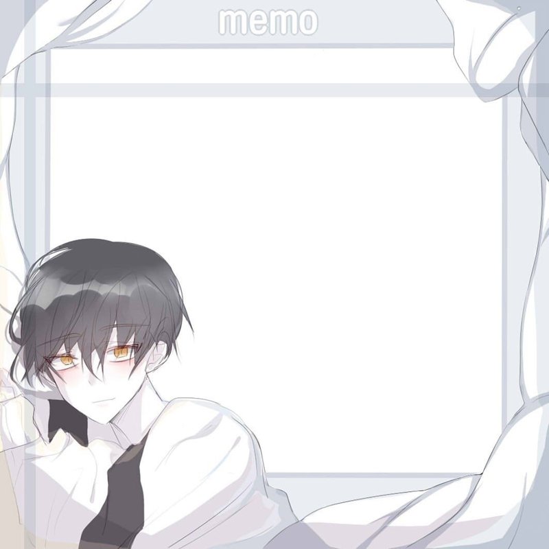high school boy Memo Paper (sena) - 便條紙/便利貼 - 紙 黑色