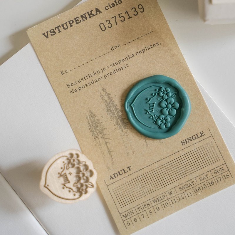 Sealing Wax Seal - Birds and Flowers - Stamps & Stamp Pads - Copper & Brass 