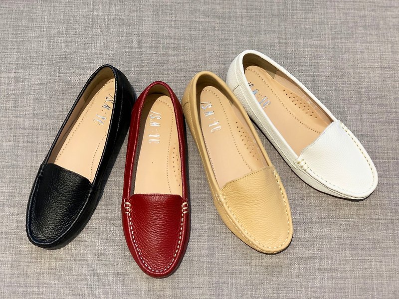 [IS MARVEL] Simple and versatile leather casual shoes - รองเท้าหนังผู้หญิง - หนังแท้ หลากหลายสี
