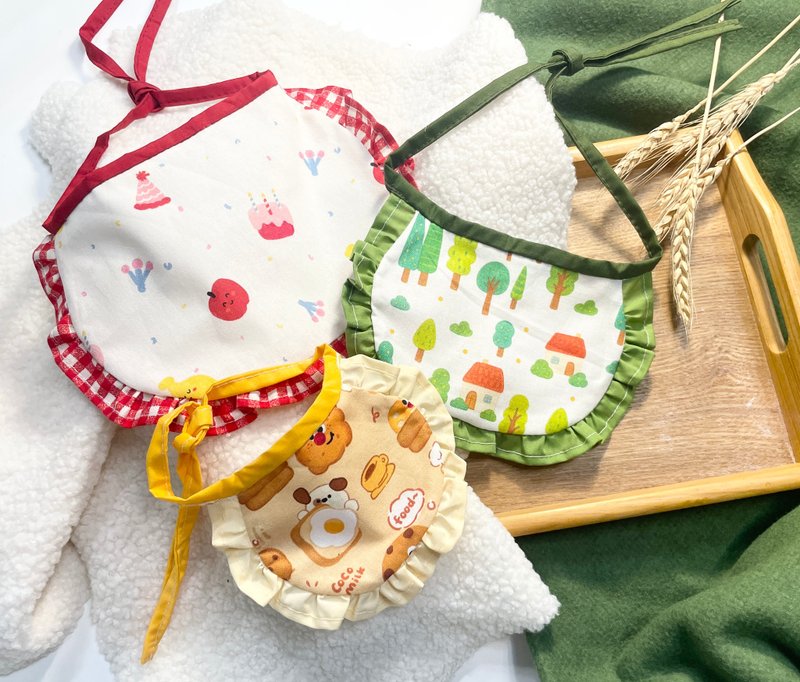 手作寶寶口水巾/寵物圍巾 - 寵物衣服 - 棉．麻 多色