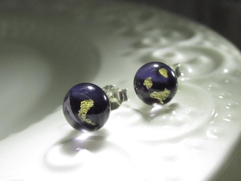 Glass earrings Glass earrings - Earrings & Clip-ons - Glass Purple