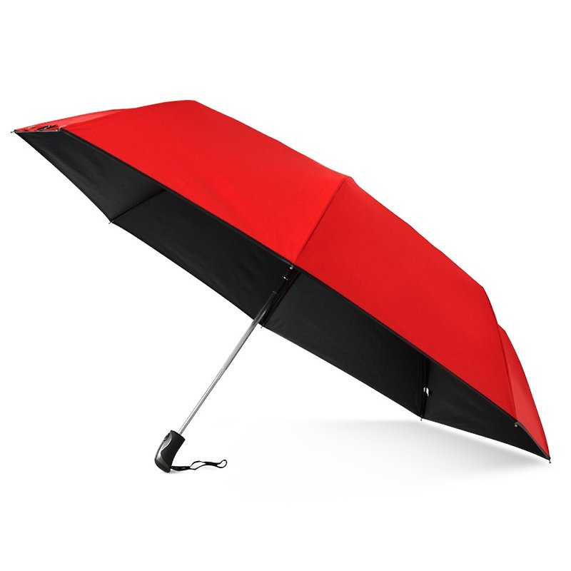 TDN anti-rebound safety middle rod cooling 13 degrees black glue automatic opening and closing umbrella super large automatic umbrella (Fara Red) - ร่ม - วัสดุกันนำ้ สีแดง