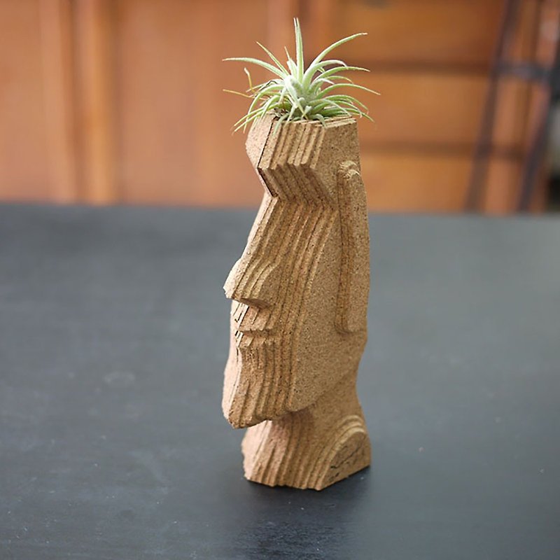 Moai boulder like air pineapple customized gifts home office and commercial decoration - ตกแต่งต้นไม้ - พืช/ดอกไม้ สีนำ้ตาล